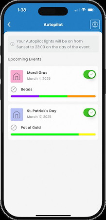 Gemstone lights auto pilot
