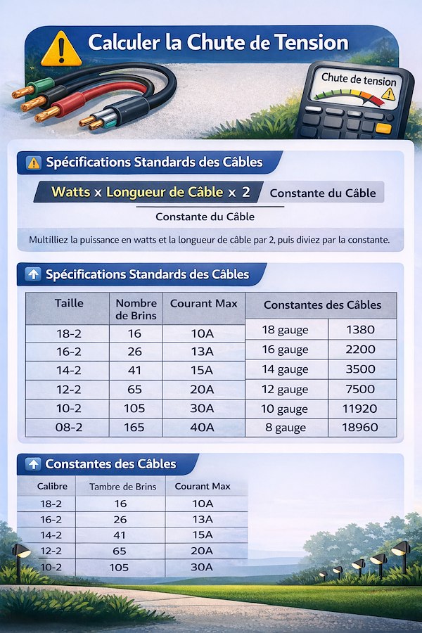 Calculer la chute de tension